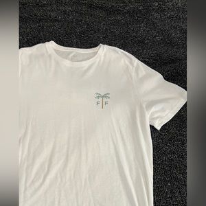 Free fly white pocket tee. Size large.